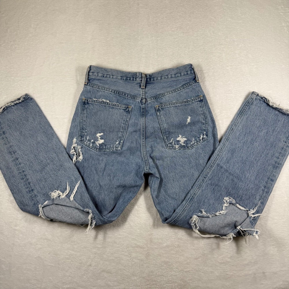 AGOLDE 90's Jean Light Wash Distressed‎ Straight Leg Denim A069C-811 Size 26